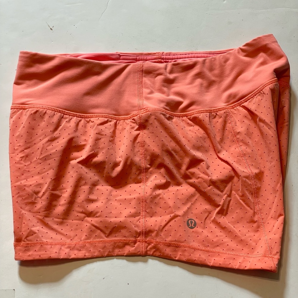 Lululemon Shorts Women’s 6 Orange Run Speed Short Activewear Running Yoga Gym